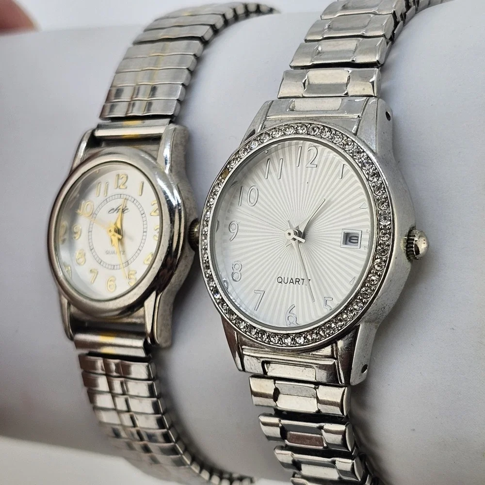 2X Women's Watch‎ 25-28MM Gray Dial Gray Expandable Band 6
